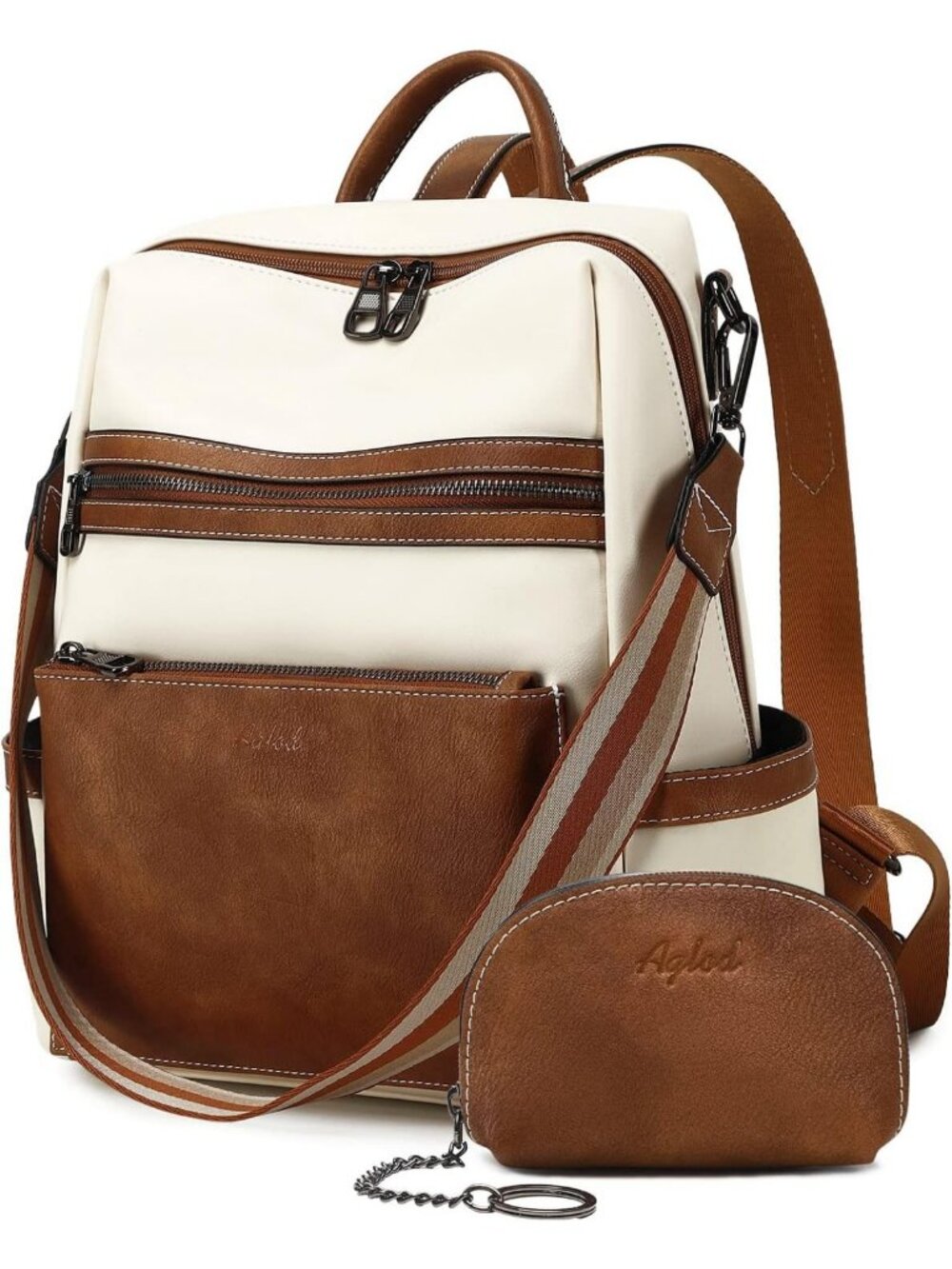 Stylish Faux Leather Backpack Purse for Women - Chic Shoulder Bag for Work